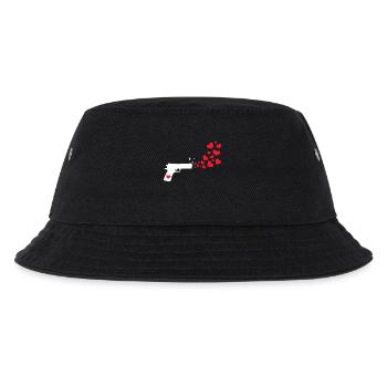 Weltfrieden Herz Frieden Liebe Menschheit - Kinder Bucket Hat - Schwarz - Vorne