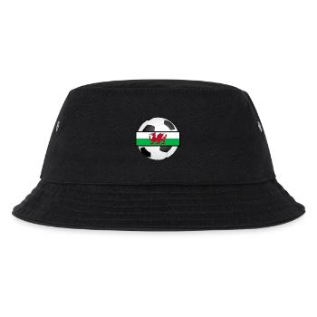 Wales UK Fußball Weltmeisterschaft Geschenk - Kinder Bucket Hat - Schwarz - Vorne