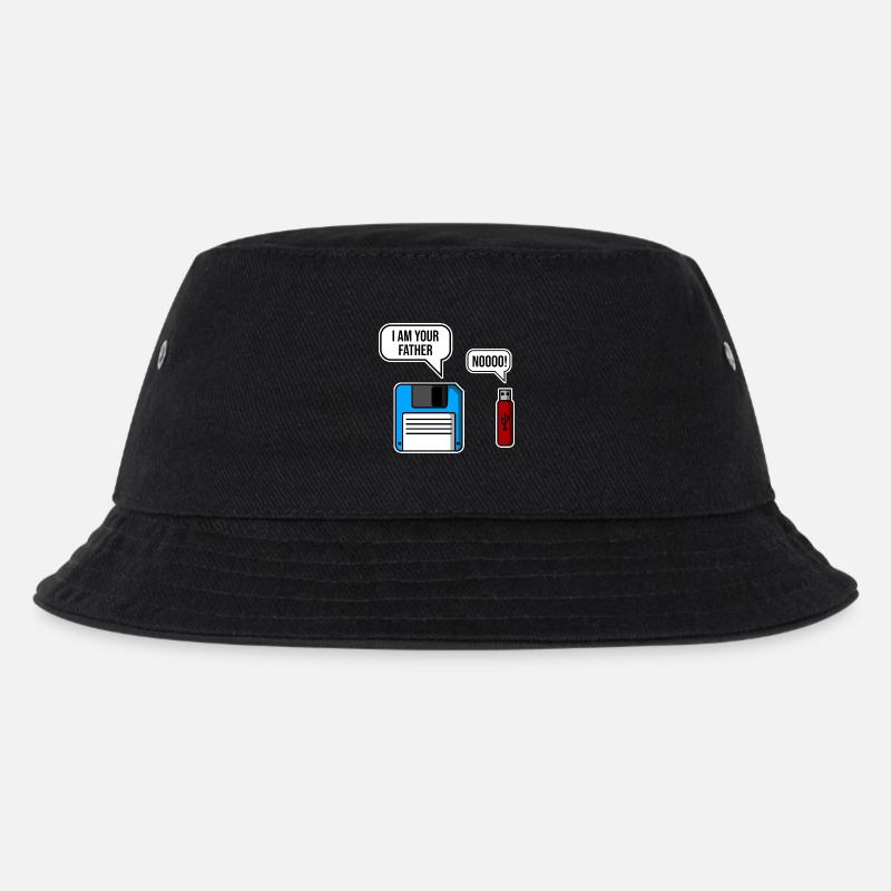 Retro Tech Vater Enthüllung - Kinder Bucket Hat - Schwarz