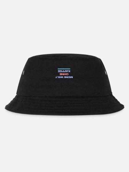 Humorvoll Statement Koffein Kaffee Kaffeeliebhabe - Kinder Bucket Hat - Schwarz