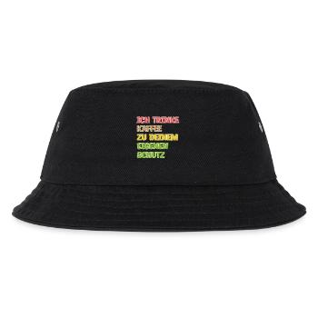 Kaffeeliebhaber Humorvoll Kaffee Trinken Statement - Kinder Bucket Hat - Schwarz - Vorne