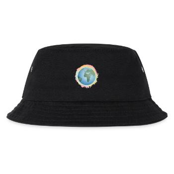 colorful planet Earth with green continents - Kids’ Bucket Hat - black - Front