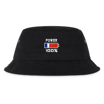 China und Frankreich ernähren sich zu 100% - Kinder Bucket Hat - Schwarz - Vorne