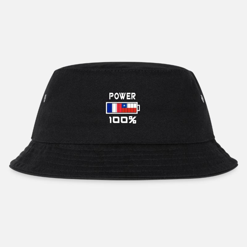Chile und Frankreich machen 100% - Kinder Bucket Hat - Schwarz