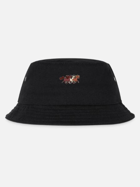 Hengst Galopp Pferde Islandpferde Pferdenarr - Kinder Bucket Hat - Schwarz