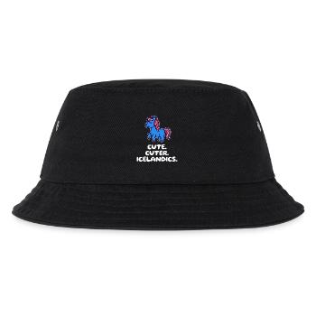 Icelandic Horses Pony Horse Fan Iceland Ponies Statement - Kids’ Bucket Hat - black - Front
