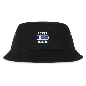Island und Frankreich ernähren sich zu 100% - Kinder Bucket Hat - Schwarz - Vorne