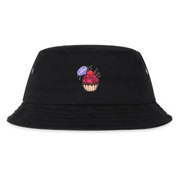 Süßigkeiten Statement Backen Cupcake Naschen - Kinder Bucket Hat - Schwarz - Vorne
