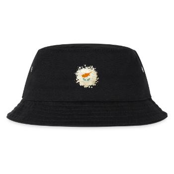 Zypern Vintage Klecks Flagge - Kinder Bucket Hat - Schwarz - Vorne