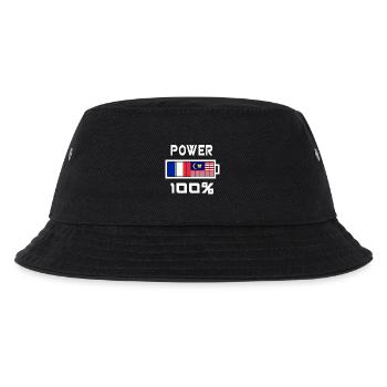 Malaysia und Frankreich machen 100% - Kinder Bucket Hat - Schwarz - Vorne