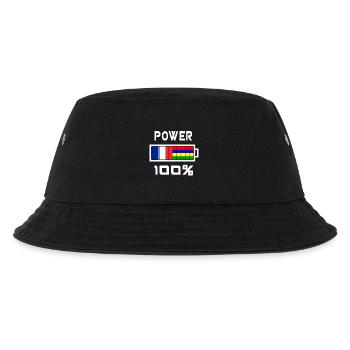 Mauritius und Frankreich ernähren sich zu 100% - Kinder Bucket Hat - Schwarz - Vorne