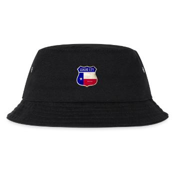 League City Texas Wappen Flaggen Design - Kinder Bucket Hat - Schwarz - Vorne