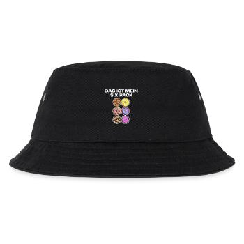 Lustig Süßigkeiten Donut Statement Naschen Backen - Kinder Bucket Hat - Schwarz - Vorne