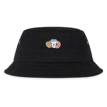 Süßigkeiten Kekse Donut Lecker Naschen Nachspeise - Kinder Bucket Hat - Schwarz - Vorne