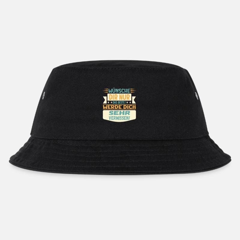 ABSCHIEDSGESCHENKE - DICH VERMISSEN - Kinder Bucket Hat - Schwarz