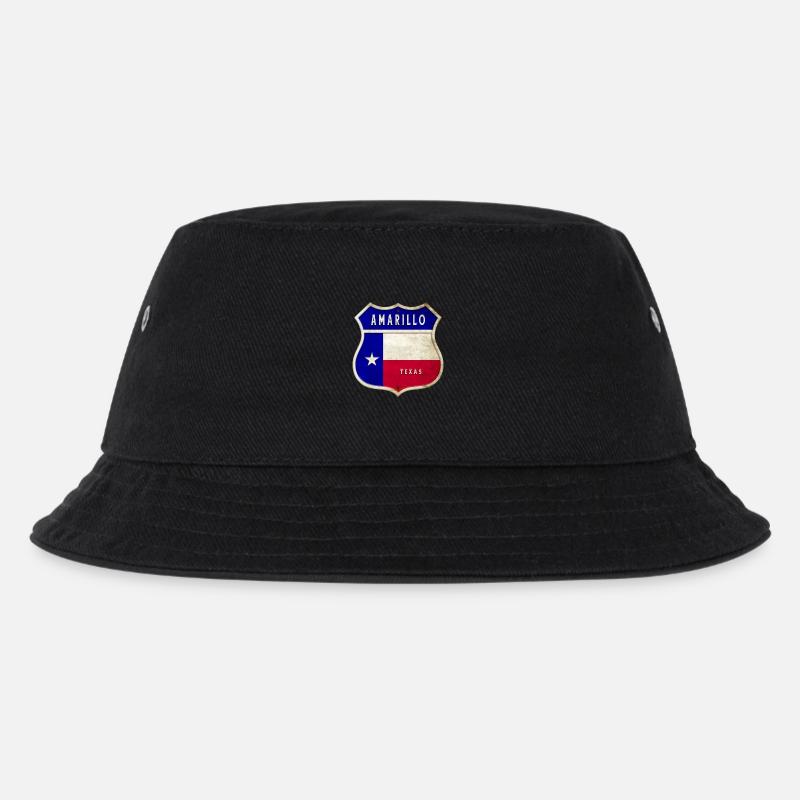 Amarillo Texas Wappen Flaggen Design - Kinder Bucket Hat - Schwarz