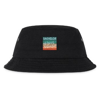 Bachelor erfolgreich bestanden Abschluss retro - Kinder Bucket Hat - Schwarz - Vorne