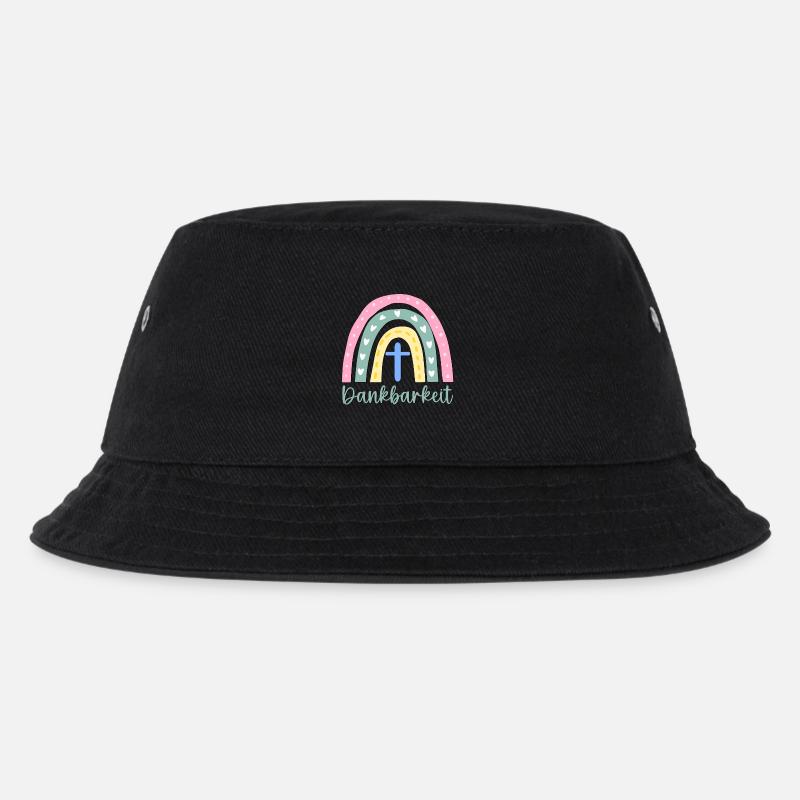 CHRISTLICHER GLAUBE - DANKBARKEIT KREUZ - Kinder Bucket Hat - Schwarz