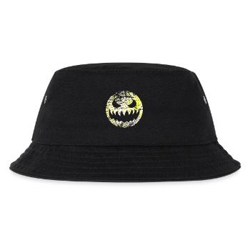 Halloween Fratze Monster als Mond - Kinder Bucket Hat - Schwarz - Vorne