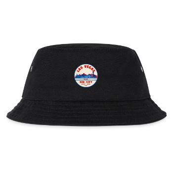 Sin City Skyline Vintage Circle Logo - Kids’ Bucket Hat - black - Front