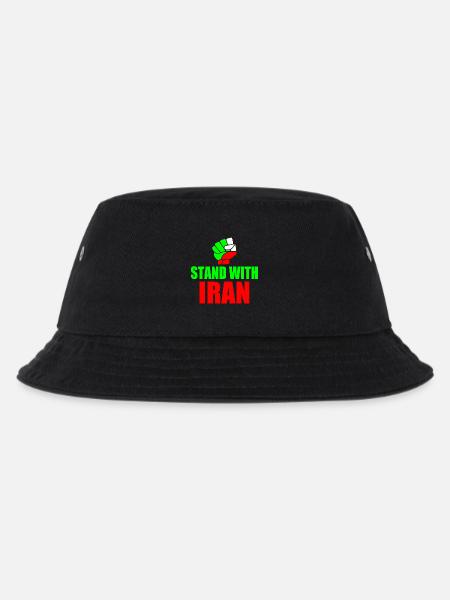 Stand with iran - Kinder Bucket Hat - Schwarz
