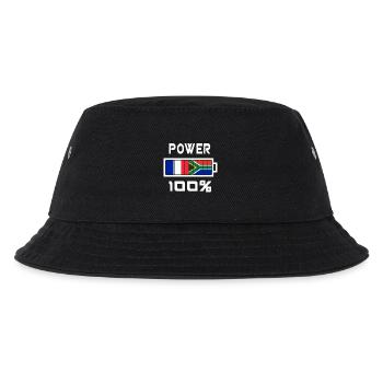 Südafrika und Frankreich Power 100% - Kinder Bucket Hat - Schwarz - Vorne