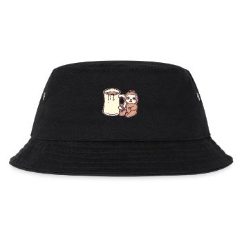 Lazy Slow Vegetarian Mammal Sloth Animal - Kids’ Bucket Hat - black - Front