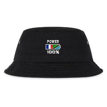 Tansania und Frankreich Power 100% - Kinder Bucket Hat - Schwarz - Vorne