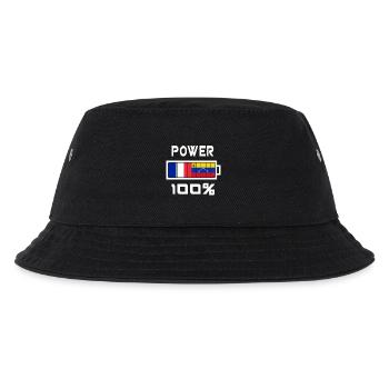 Venezuela und Frankreich Power 100% - Kinder Bucket Hat - Schwarz - Vorne