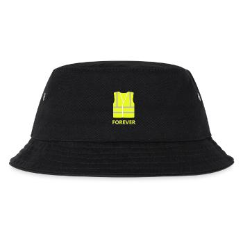 Gelbe Weste - Kinder Bucket Hat - Schwarz - Vorne