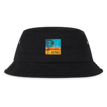Australien Windrad Vintage Design - Kinder Bucket Hat - Schwarz - Vorne
