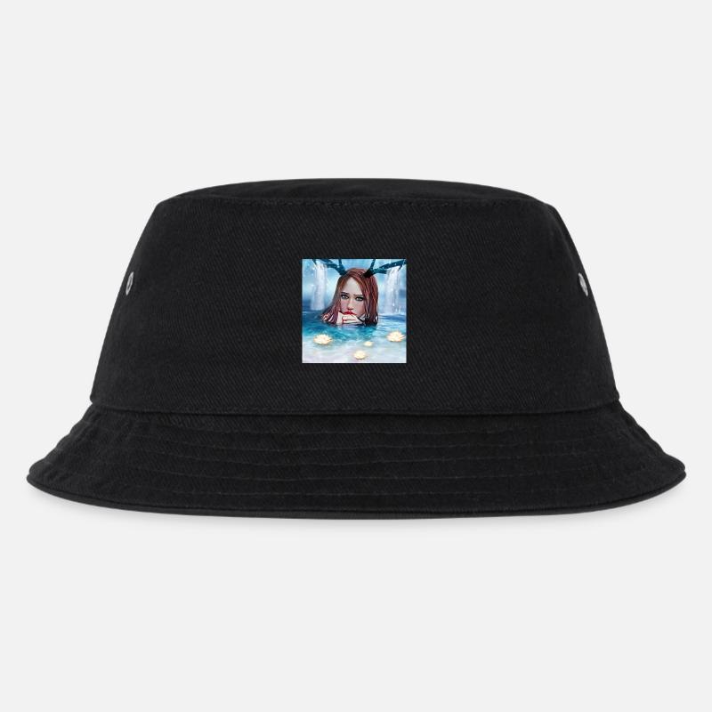 Nymphe - Kinder Bucket Hat - Schwarz