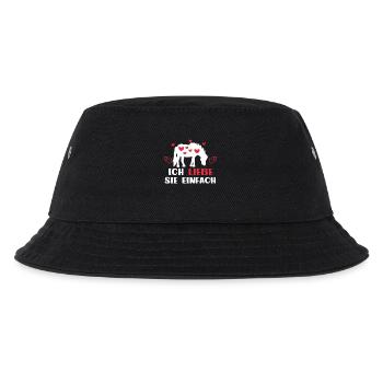 Pferdeliebe Herz Islandpferde Statement Araber - Kinder Bucket Hat - Schwarz - Vorne