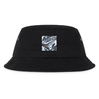 Marmor trifft auf Gold Marmorgold Textur - Kinder Bucket Hat - Schwarz - Vorne