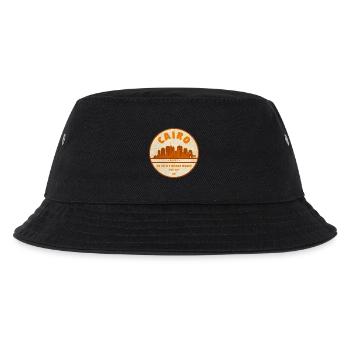 Cairo Retro City Silhouette Badge - Kids’ Bucket Hat - black - Front