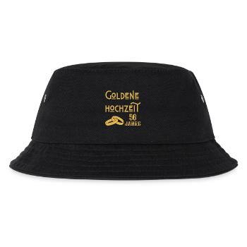 Goldene Hochzeit 50 Jahre verheiratet Jubiläum - Kinder Bucket Hat - Schwarz - Vorne