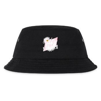 Schön und natürlich Margeriten Blumen rosa - Kinder Bucket Hat - Schwarz - Vorne