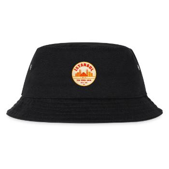 Istanbul Skyline Retro Badge - Kids’ Bucket Hat - black - Front