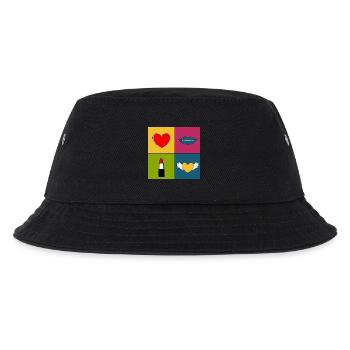 Heart Colorful Pattern Heart Pattern Gift Heart Pattern - Kids’ Bucket Hat - black - Front