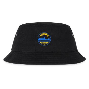 Leeds Skyline Stadtlogo West Yorkshire - Kinder Bucket Hat - Schwarz - Vorne