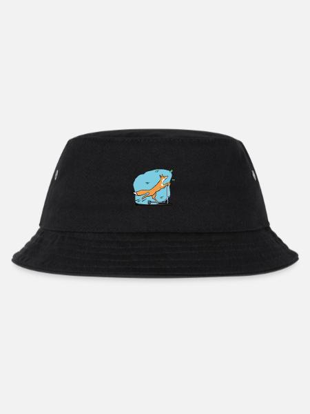Fuchs mit Roller - Kinder Bucket Hat - Schwarz