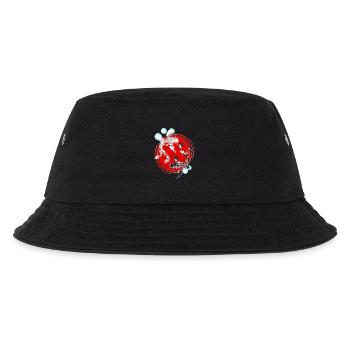 japanische kunst, Koi Karpfen schwarz weiß - Kinder Bucket Hat - Schwarz - Vorne