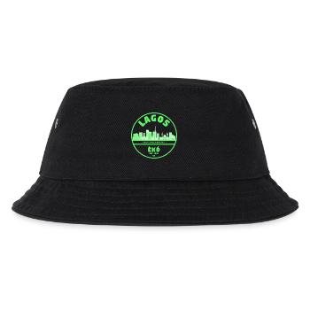 Lagos Neon Skyline Green - Kids’ Bucket Hat - black - Front