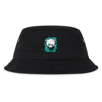 Wütender Eisbär - Kinder Bucket Hat - Schwarz - Vorne