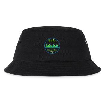 Conception de cercle de la skyline de Bakou avec vert néon - Bob Enfant - noir - Devant