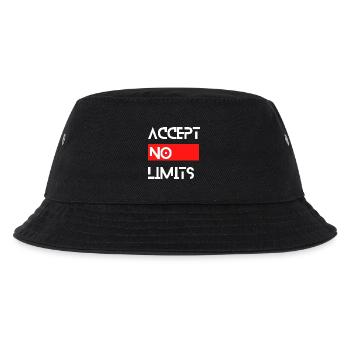 accept no limits grenzenlos erfolg motivation - Kinder Bucket Hat - Schwarz - Vorne