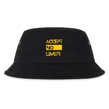 accept no limits grenzenlos erfolg motivation - Kinder Bucket Hat - Schwarz - Vorne