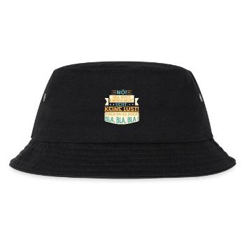 KEINE LUST SPRÜCHE - NÖ SPRÜCHE BILDER - Kinder Bucket Hat - Schwarz - Vorne