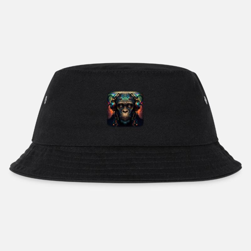 Kosmischer DJ - Kinder Bucket Hat - Schwarz
