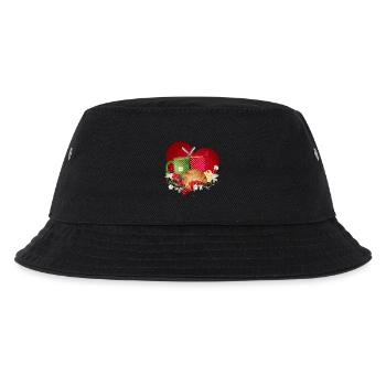 Breakfast for two with croissant, coffee and berries - Kids’ Bucket Hat - black - Front